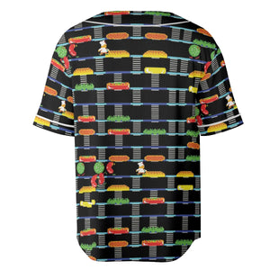 BurgerTime Arcade Game Unisex Baseball Jersey