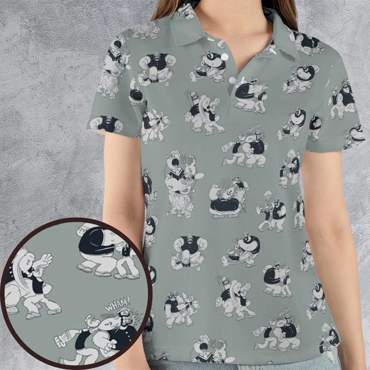 60s Sailors Battle Pattern AOP Men/Women Polo Shirt