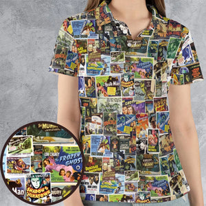 Vintage Horror Movies AOP Men/Women Polo Shirt