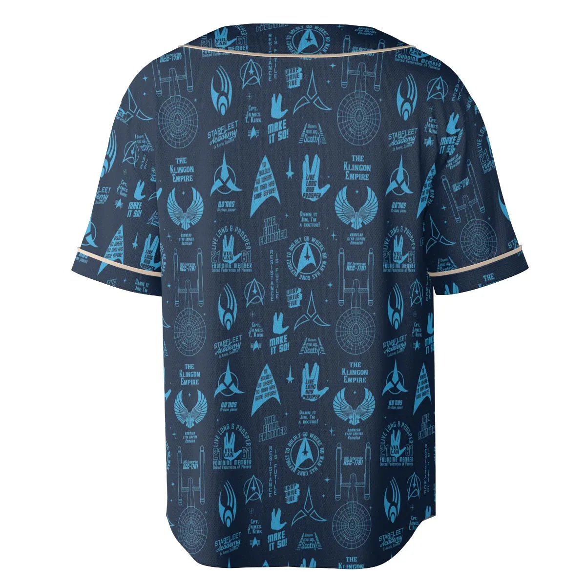 Trekkie Star Trek Pattern Unisex Baseball Jersey