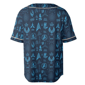 Trekkie Star Trek Pattern Unisex Baseball Jersey