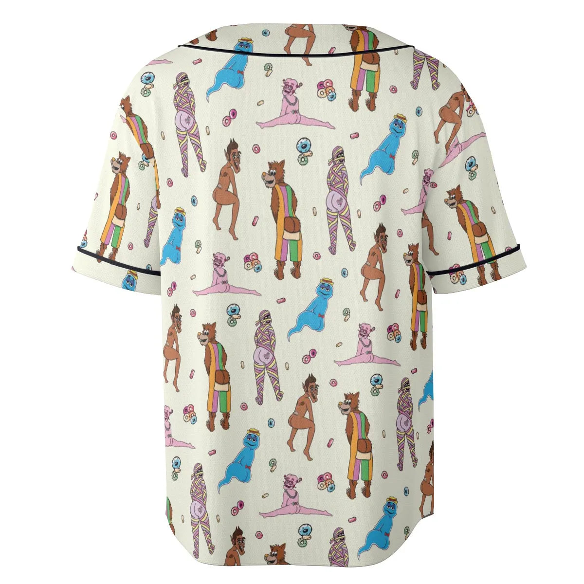 Cereal Monster Breakfast Unisex Baseball Jersey