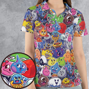 Slimes Dragon Quest AOP Men/Women Polo Shirt