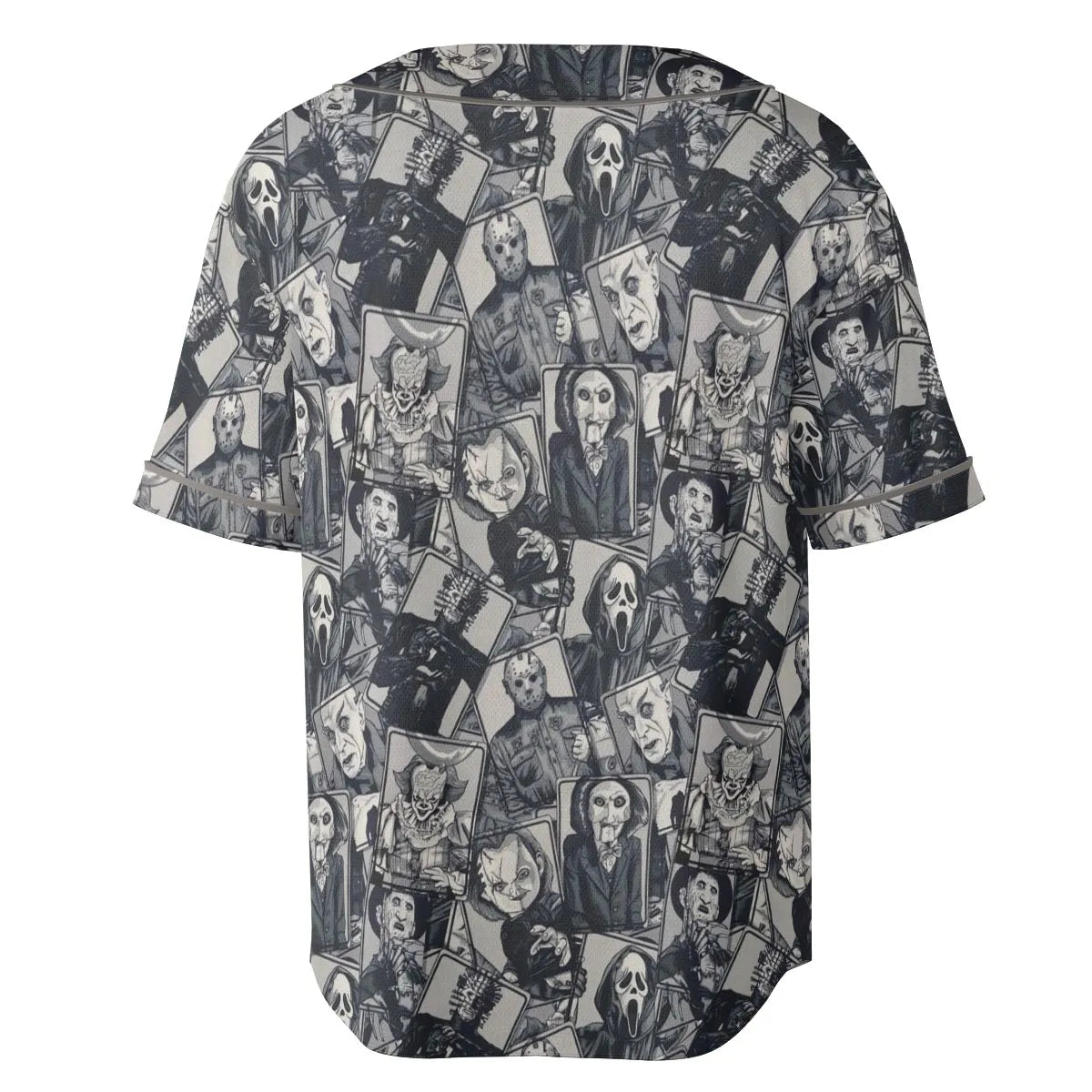 Halloween Horror Villains Unisex Baseball Jersey