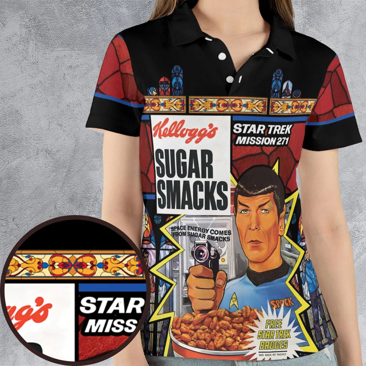 Sugar Smacks Star Trek AOP Men/Women Polo Shirt