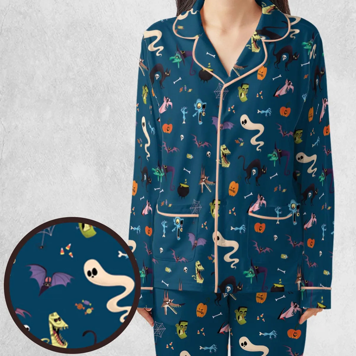 Cute Spooky Classic Monster Pajamas Set