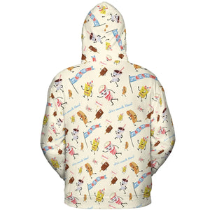 Let's All Go To The Lobby Retro Cartoon All-over Print Hoodie