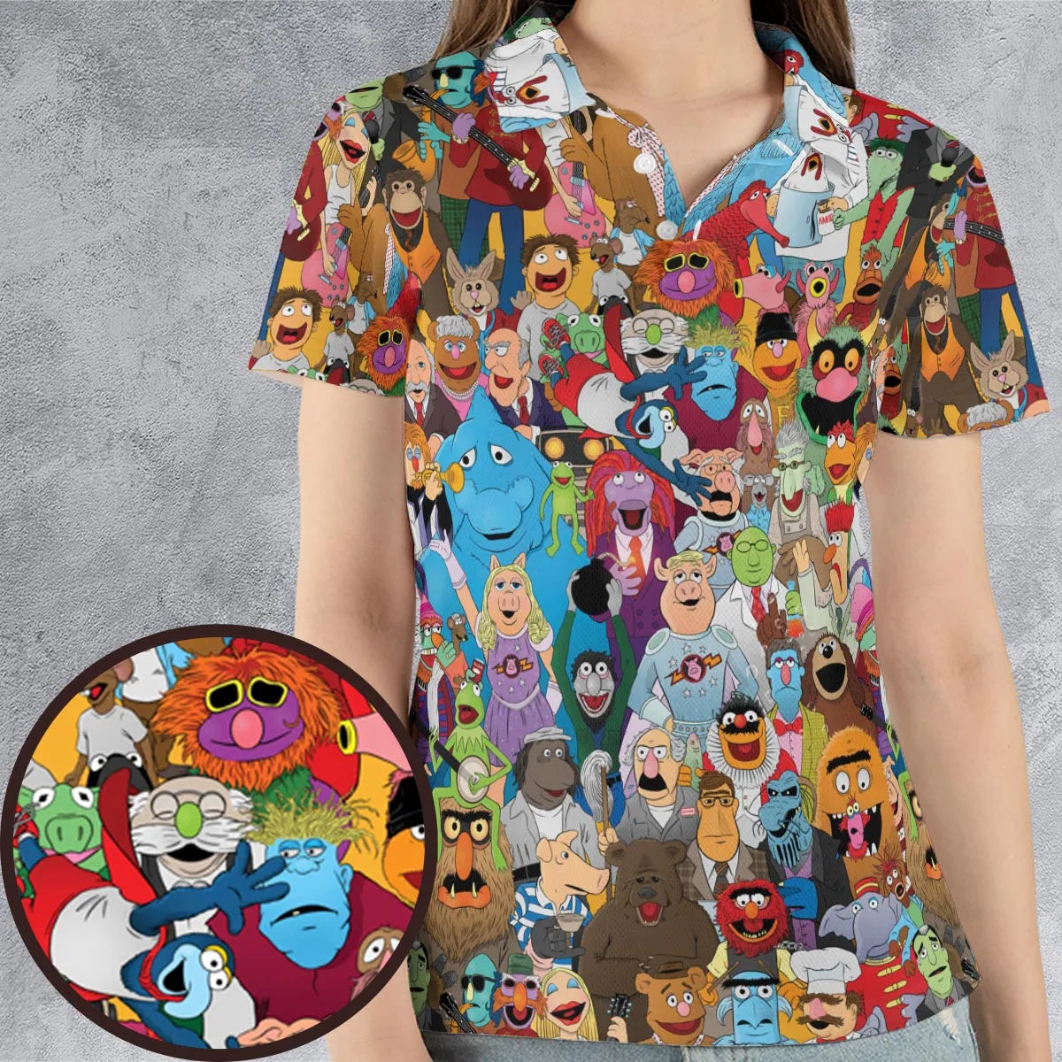 The Great Muppet Jubilee The Muppet AOP Men/Women Polo Shirt