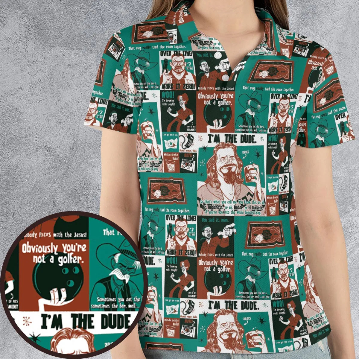 I'm The Dude The Big Lebowski AOP Men/Women Polo Shirt