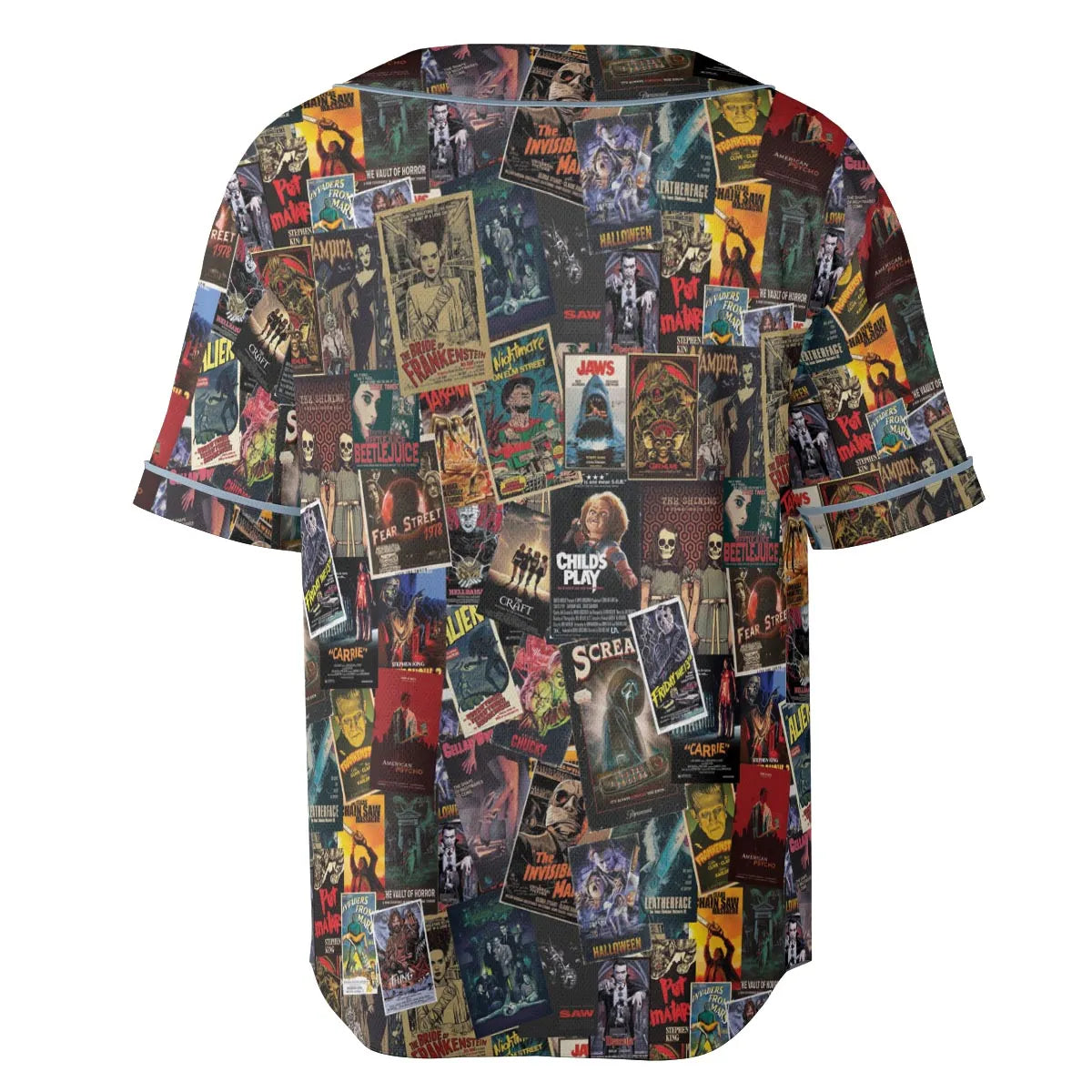 Vintage Horror Pattern Unisex Baseball Jersey