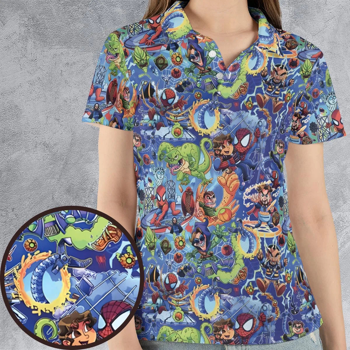 Web Slinger Spider Man AOP Men/Women Polo Shirt