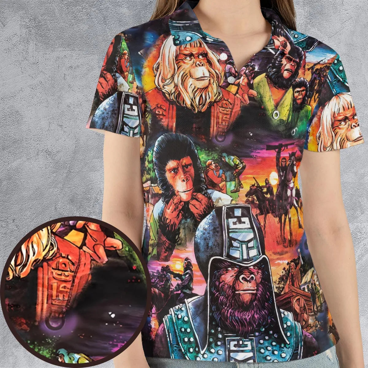 Planet of the Apes AOP Men/Women Polo Shirt