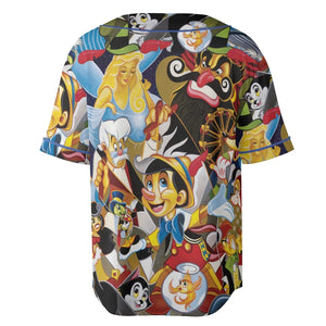 Pinocchio Seamless Unisex Baseball Jersey