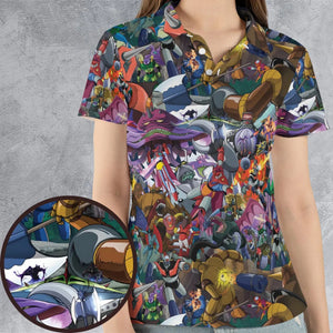 Shogun Warriors Battle AOP Men/Women Polo Shirt
