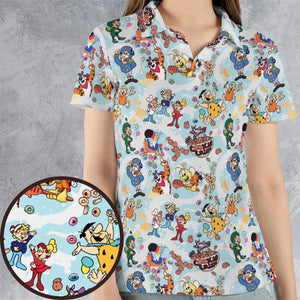 Cereal Favs Large Scale AOP Men/Women Polo Shirt
