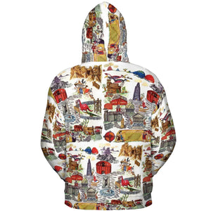 History Of Bedrock Flintstones All-over Print Hoodie