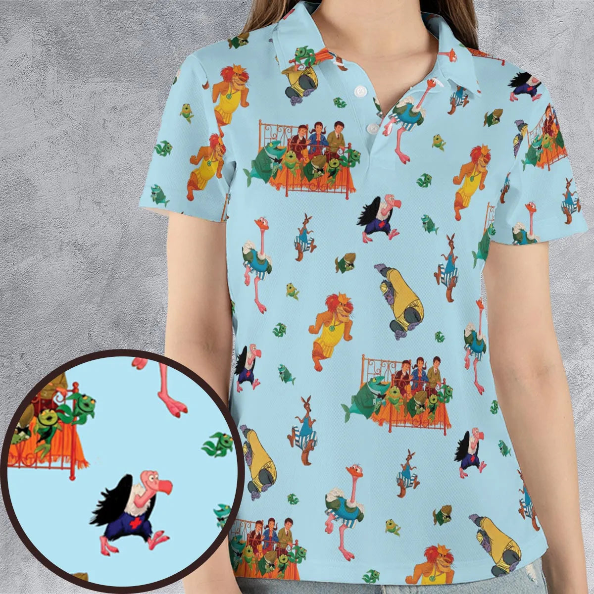 Bedknobs and broomsticks Characters AOP Men/Women Polo Shirt