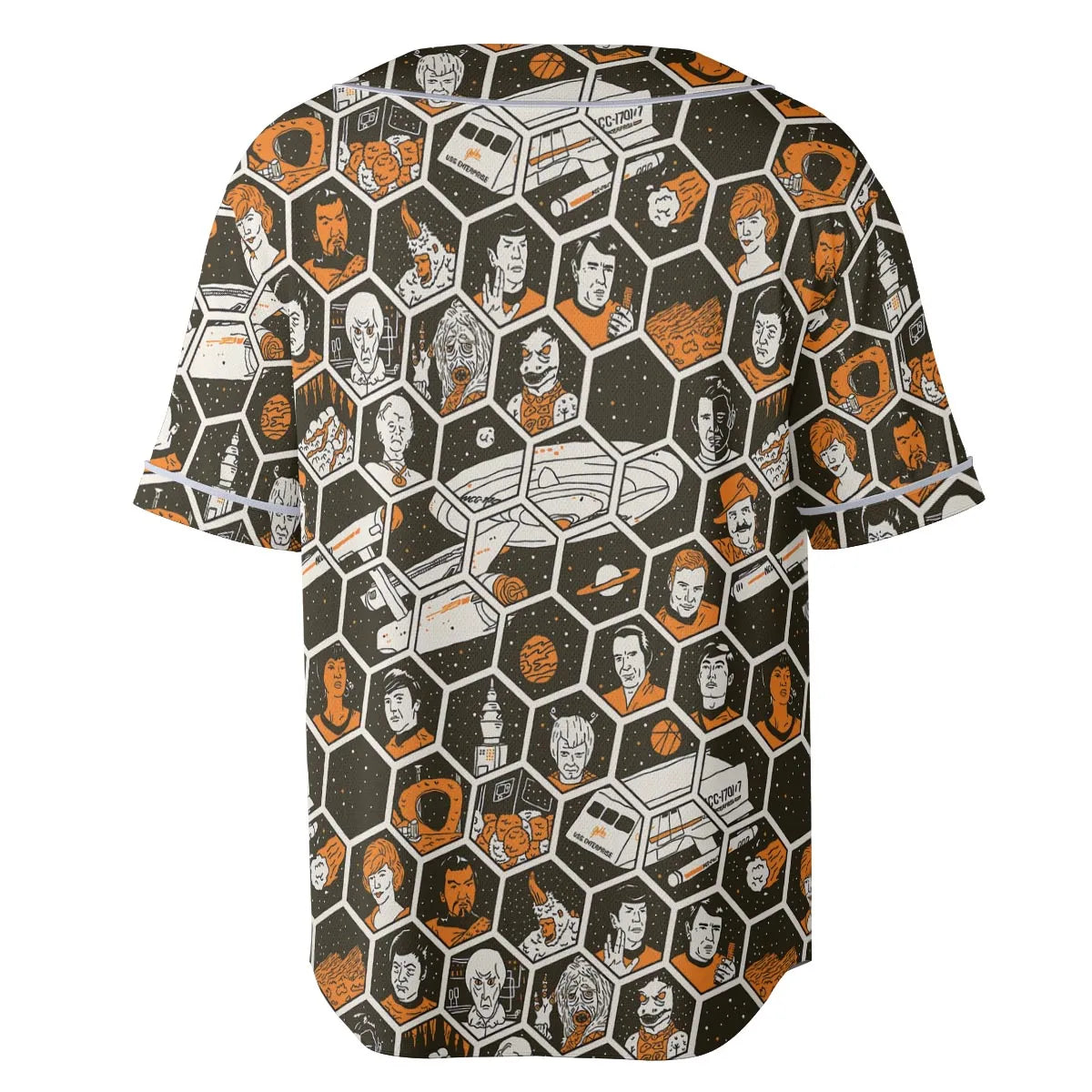 TrekToon Star Trek Hive Pattern Unisex Baseball Jersey