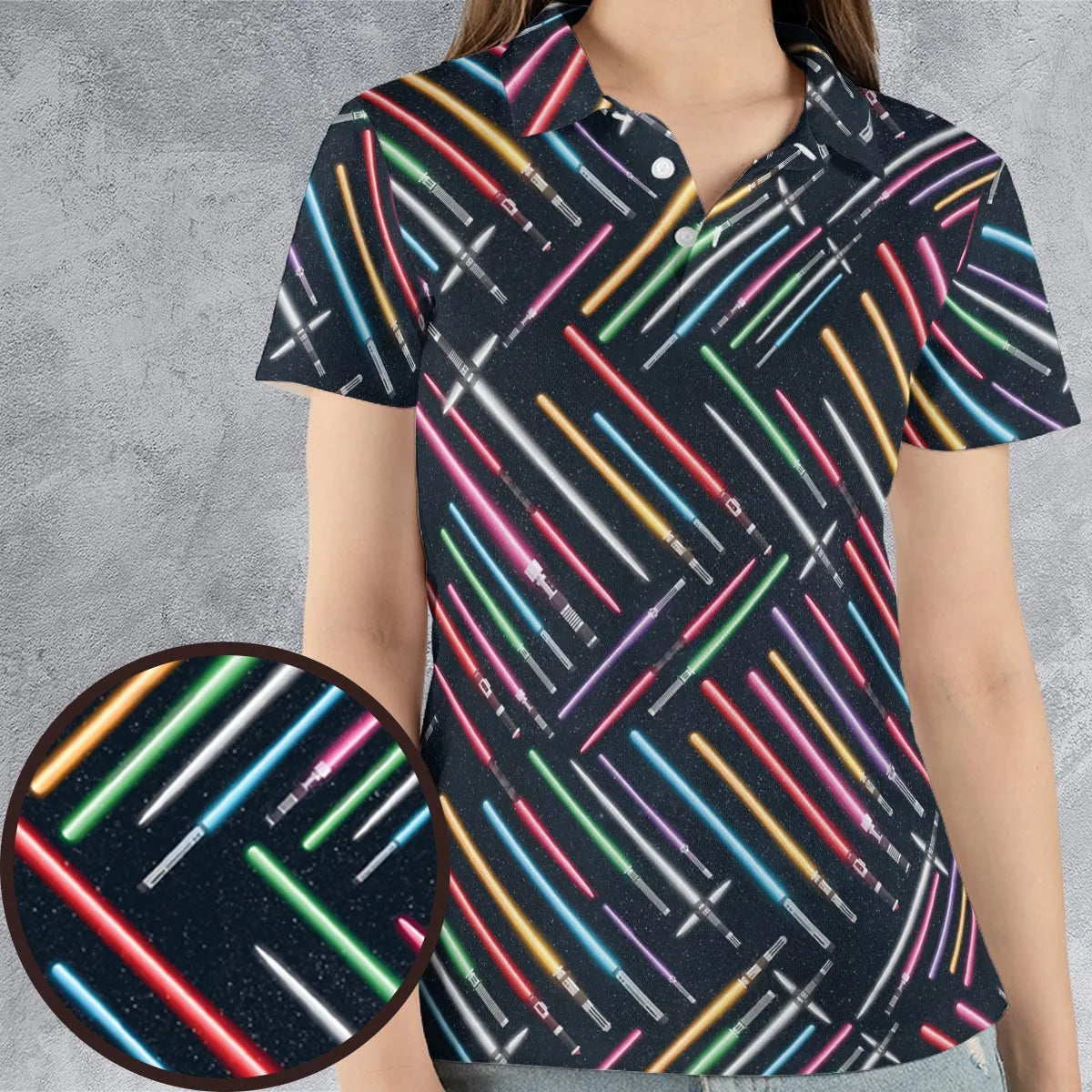 Lightsabers Star Wars Pattern AOP Men/Women Polo Shirt