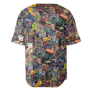Vintage 1970s Star Trek Comic Books Collage Unisex Baseball Jersey