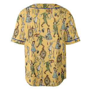 Magic Of Oz Characters Pattern Unisex Baseball Jersey