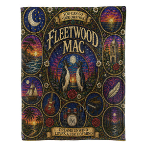 Fleetwood Mac Sherpa Blanket Dreams Stained Glass Blanket