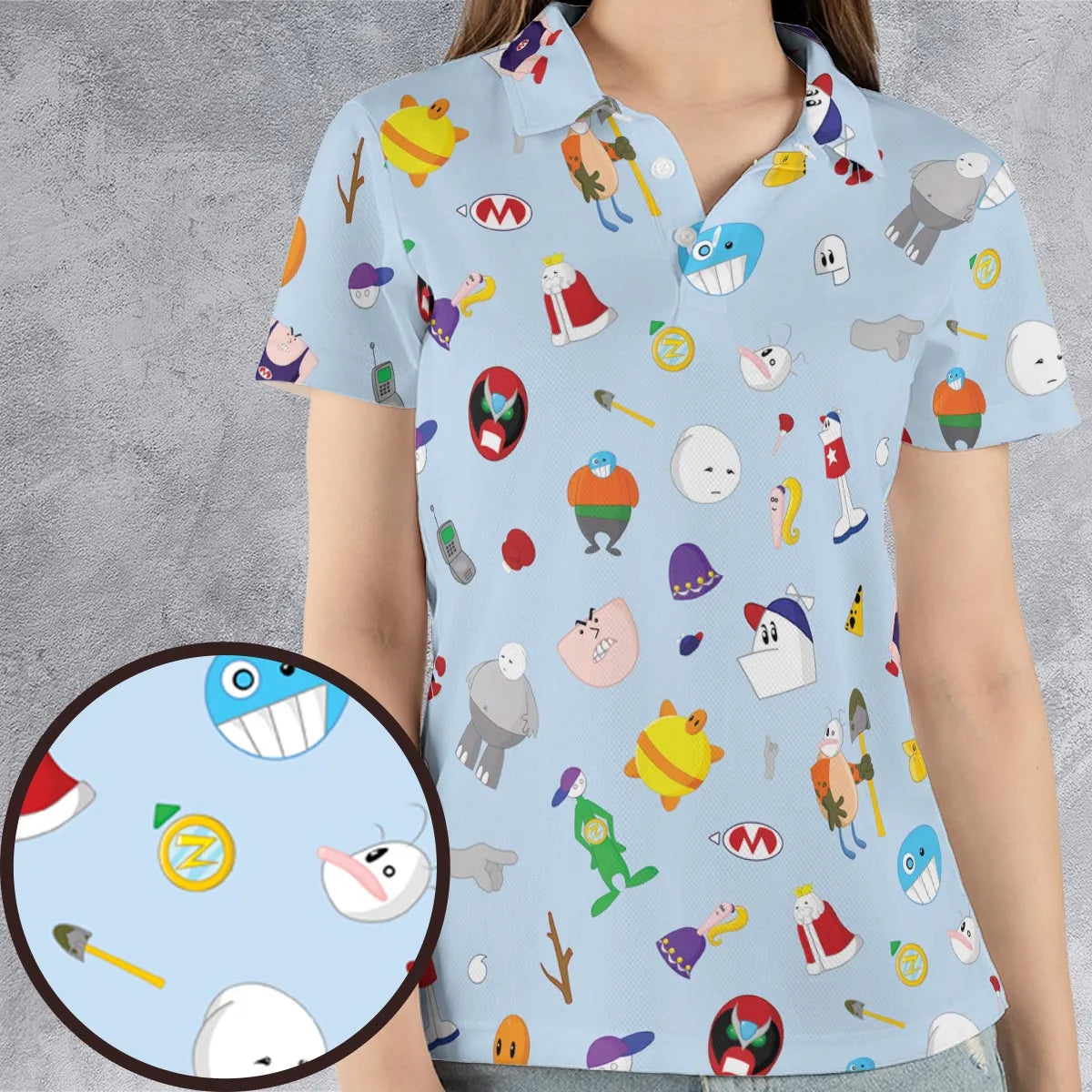 Homestar Runner Main Cast AOP Men/Women Polo Shirt