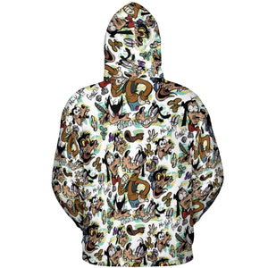 Many Faces Of Goofy All-over Print Hoodie