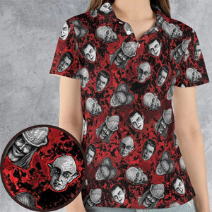 Many Faces Of Dracula AOP Men/Women Polo Shirt