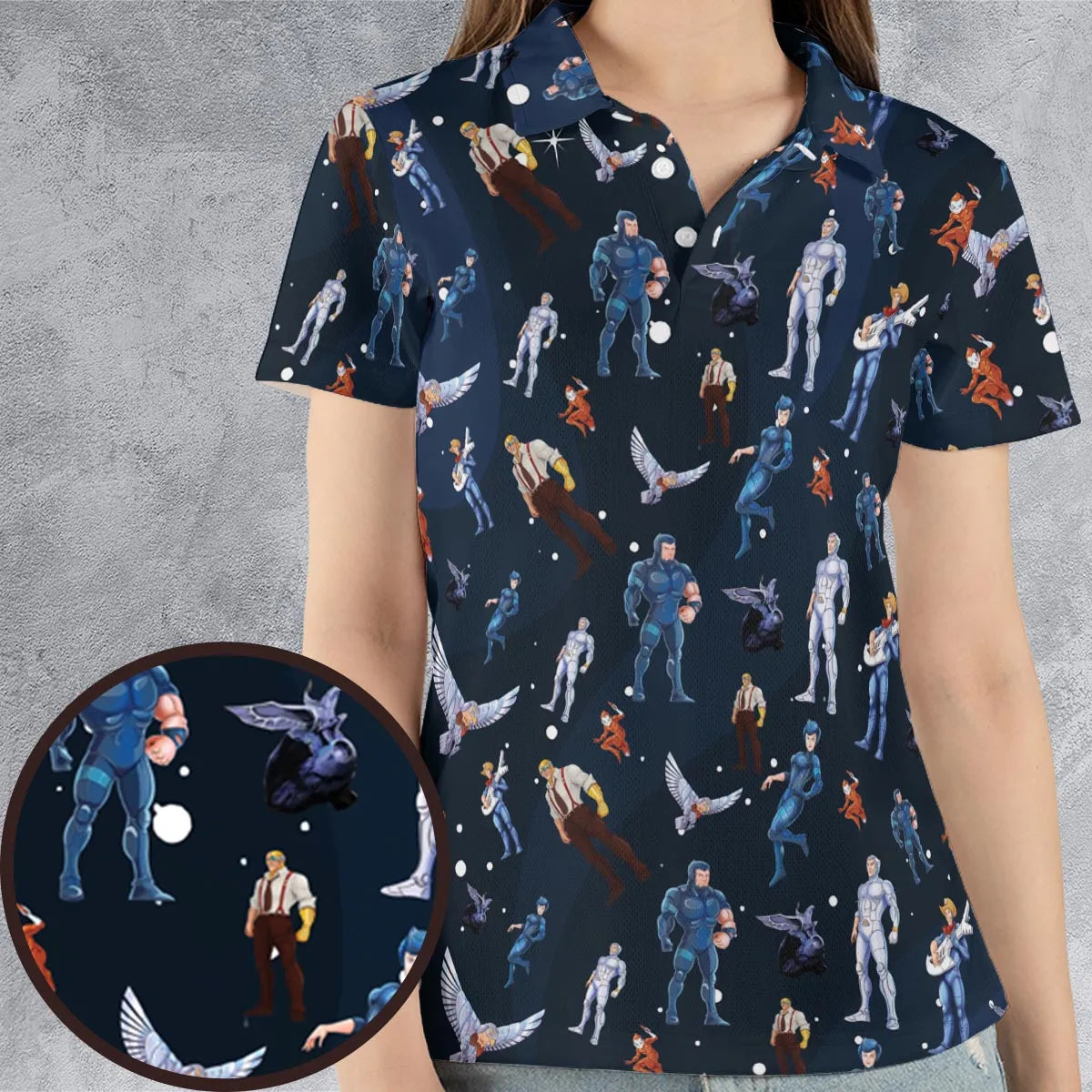 Silverhawks Cartoon Characters AOP Men/Women Polo Shirt