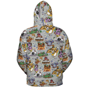 Mushroom World Super Mario Worlds All-over Print Hoodie