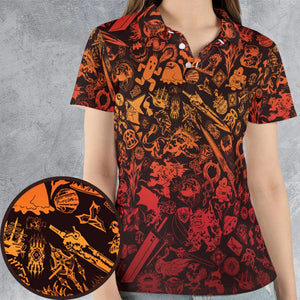 Red Moggle Final Fantasy AOP Men/Women Polo Shirt