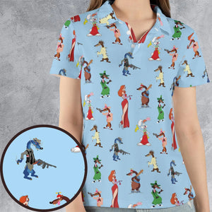 Roger Rabbit Jessica Rabbit The Weasels Who Framed Roger Rabbit AOP Men/Women Polo Shirt