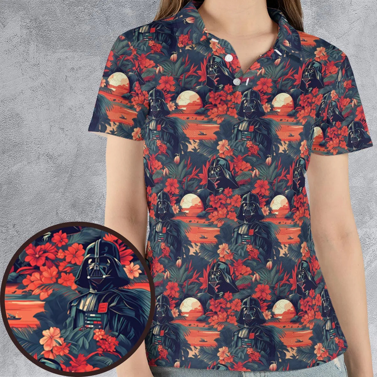 Dark Side of the Tropics AOP Men/Women Polo Shirt
