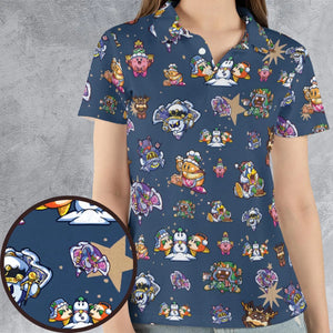 Dream Land Holiday Kirby AOP Men/Women Polo Shirt