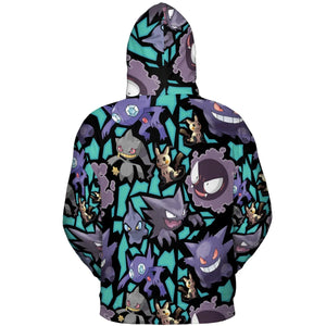 Ghost Type Pokemon All-over Print Hoodie