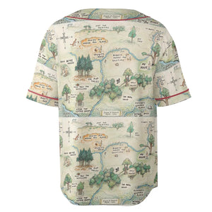 Hundred Acre Wood Map Unisex Baseball Jersey