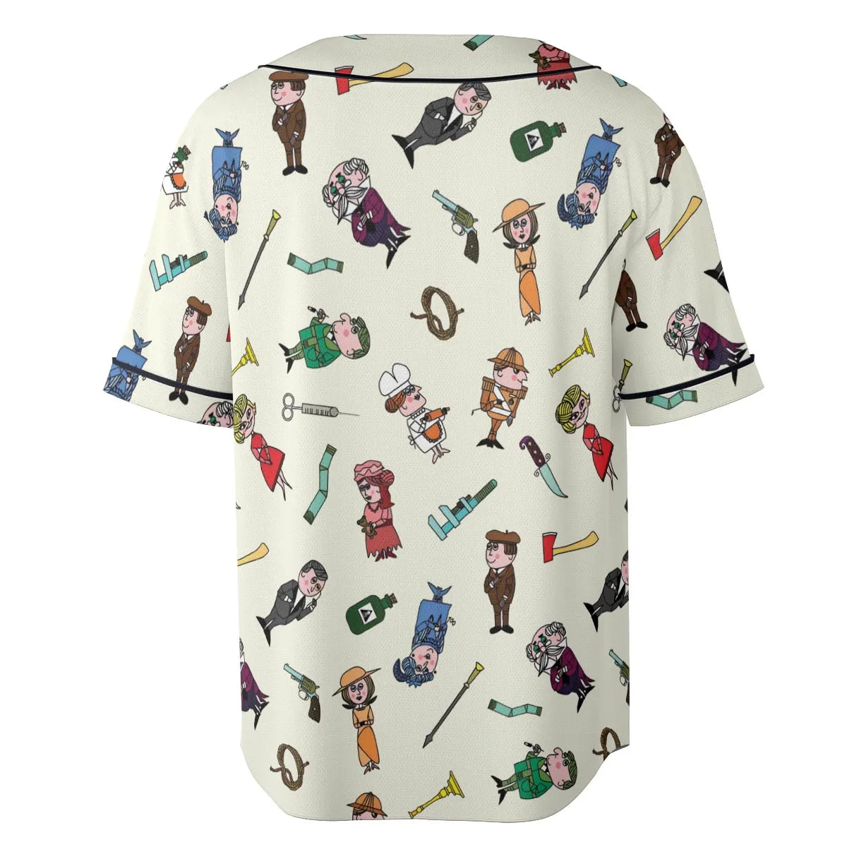 Clue Board Game Characters Unisex Baseball Jersey