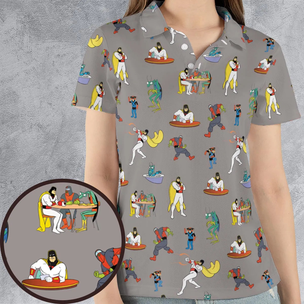 Space Ghost Coast to Coast Characters AOP Men/Women Polo Shirt