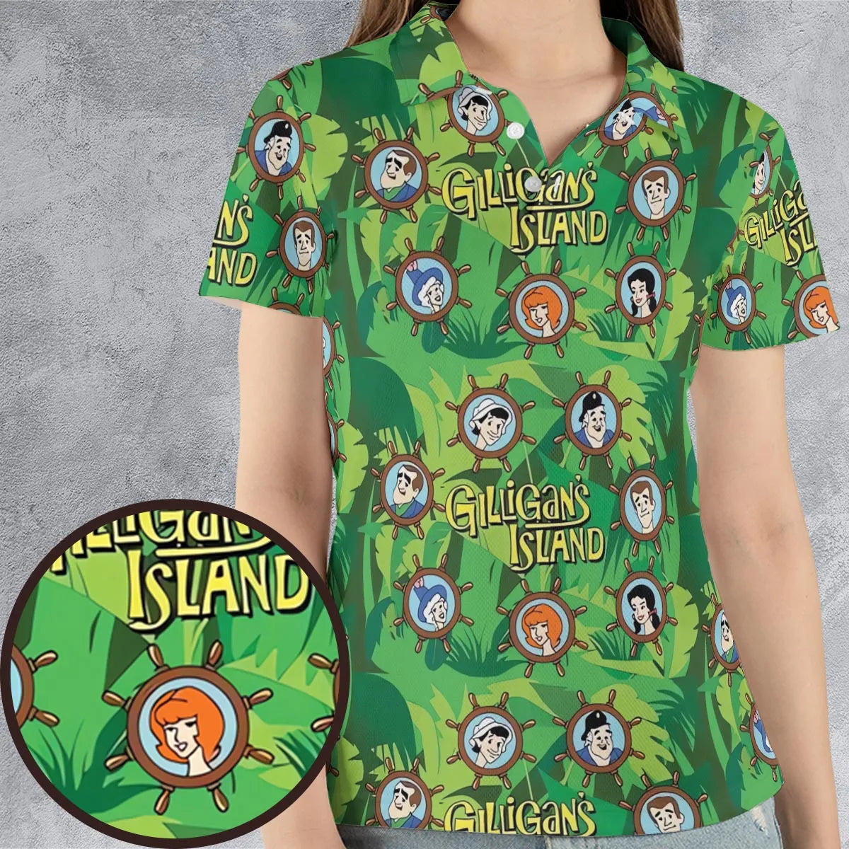 Gilligan's Island Characters AOP Men/Women Polo Shirt