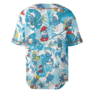 The Smurfs Pattern Unisex Baseball Jersey