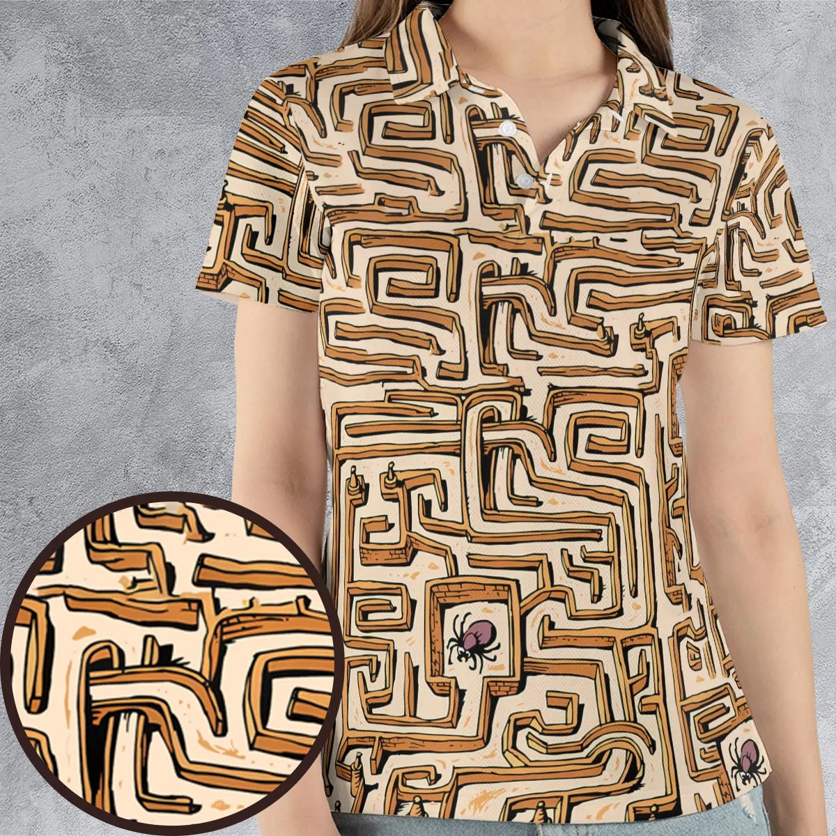 Fantasy Drip Labyrinth AOP Men/Women Polo Shirt
