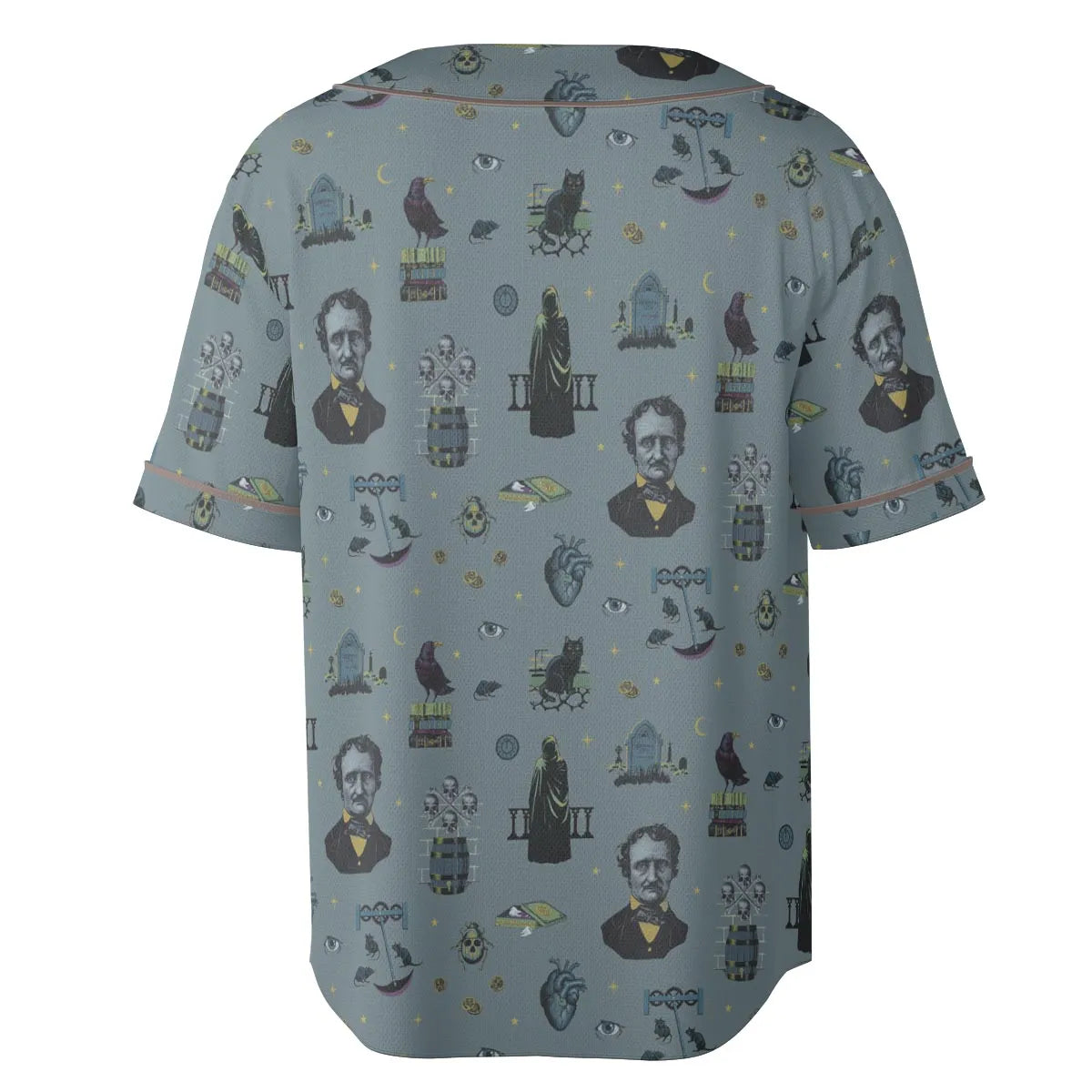 The Dark Themed Edgar Allan Poe Unisex Baseball Jersey