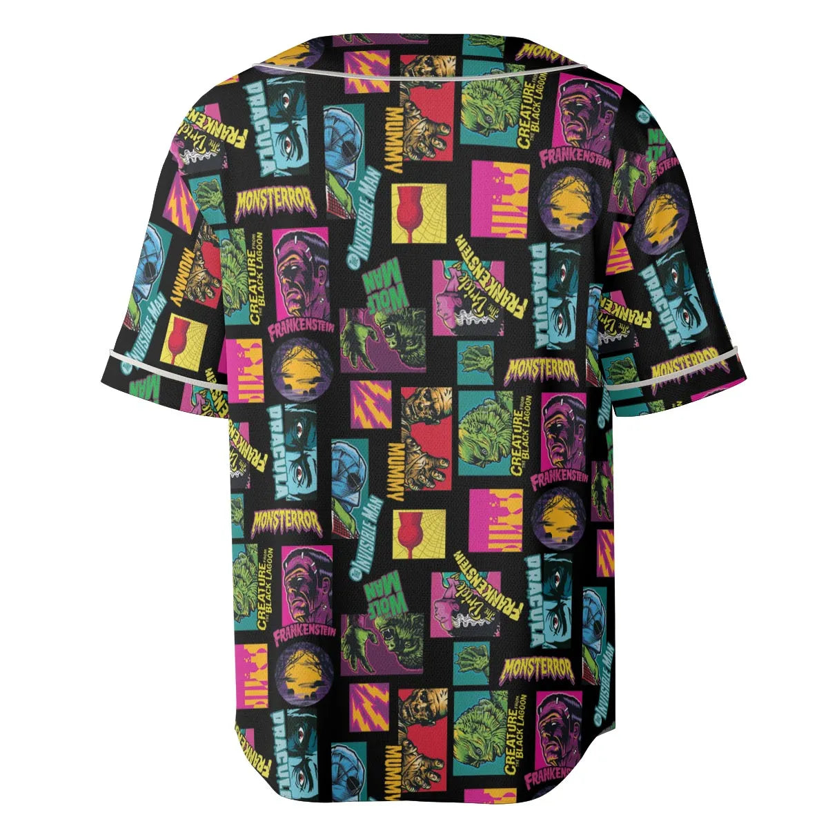 Monster Pop Movies Halloween Unisex Baseball Jersey