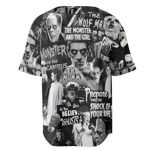 Universal Monsters Pattern Unisex Baseball Jersey