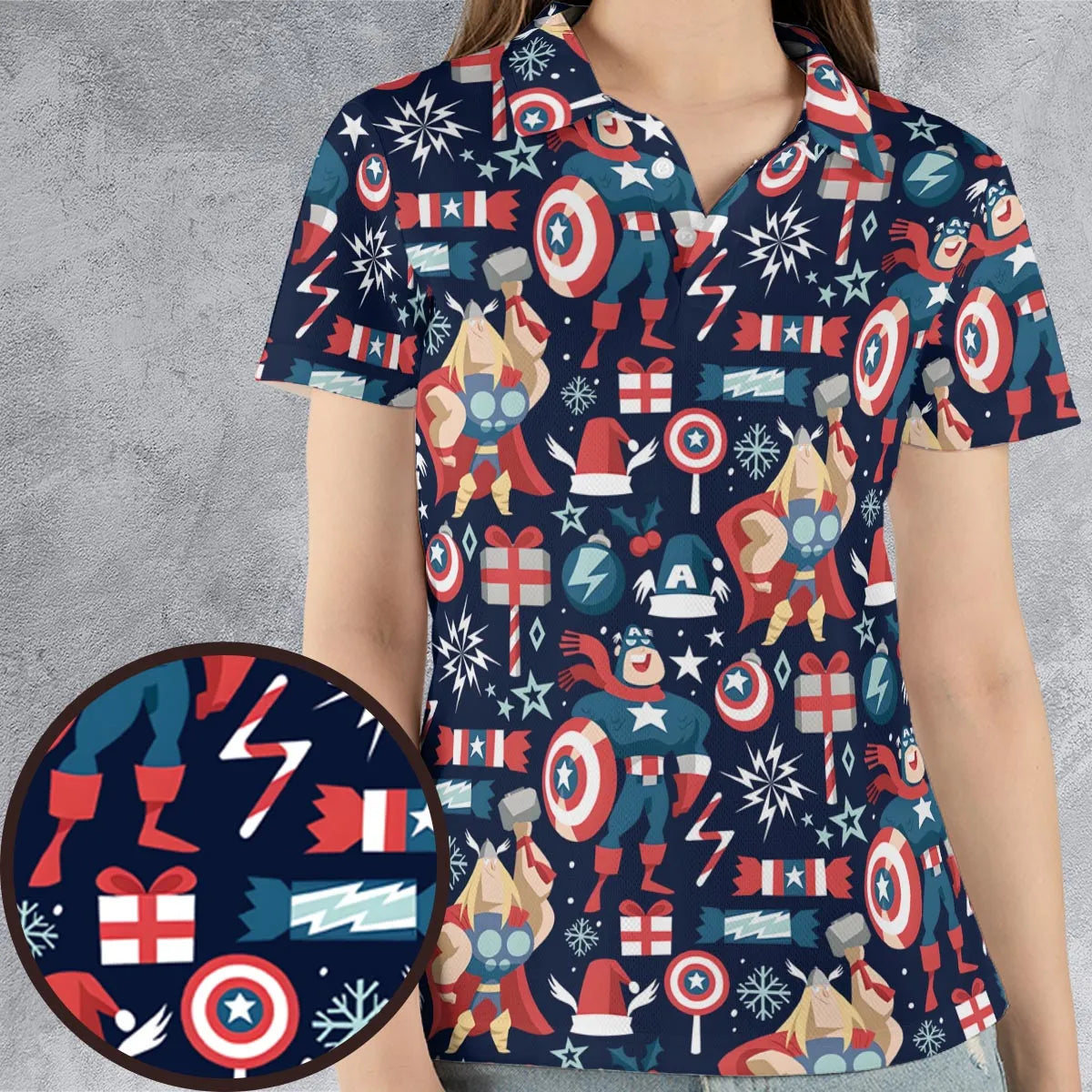 Marvelous Christmas AOP Men/Women Polo Shirt