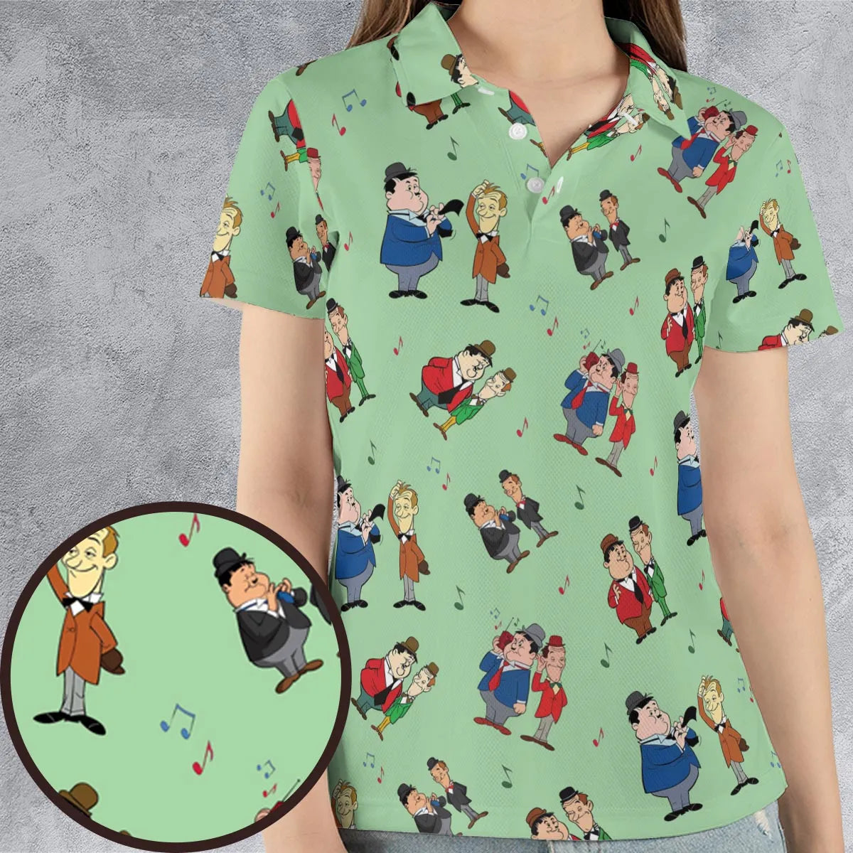 Another Fine Mess Laurel And Hardy AOP Men/Women Polo Shirt