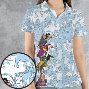 The Vultures The Jungle Book AOP Men/Women Polo Shirt