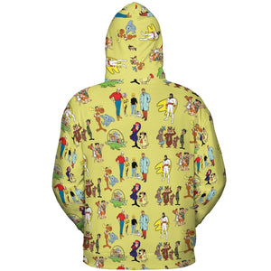 60s Cartoon Characters All-over Print Hoodie