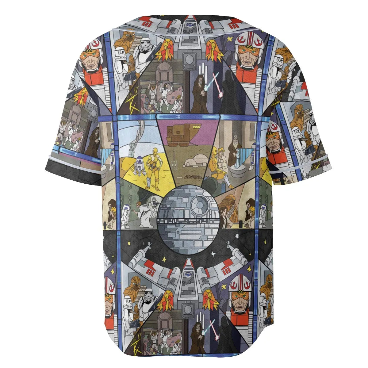 Stained Glass Star Wars Unisex Baseball Jersey